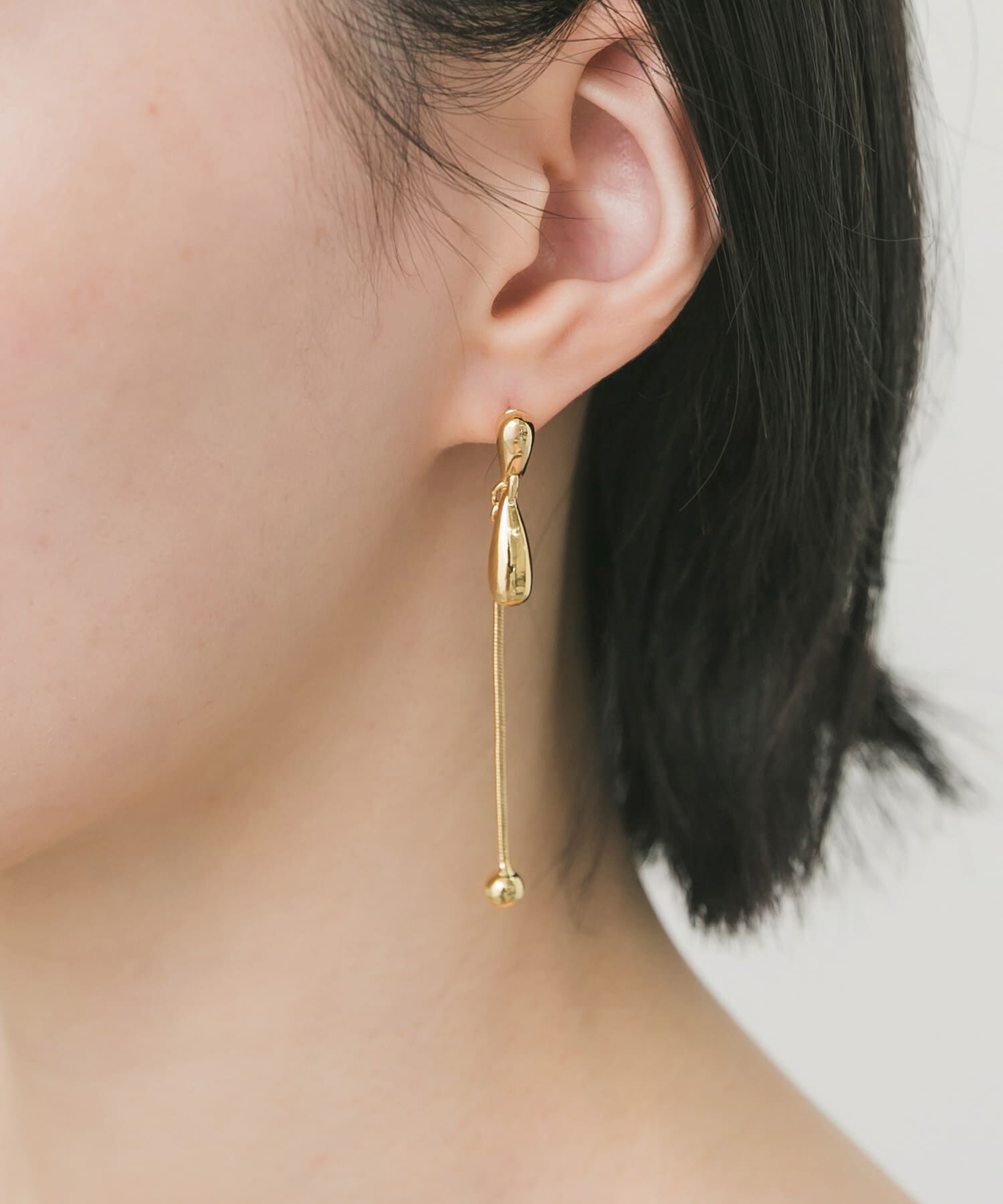 SMELLY「ドロップロングチェーンピアス」|ピアス|