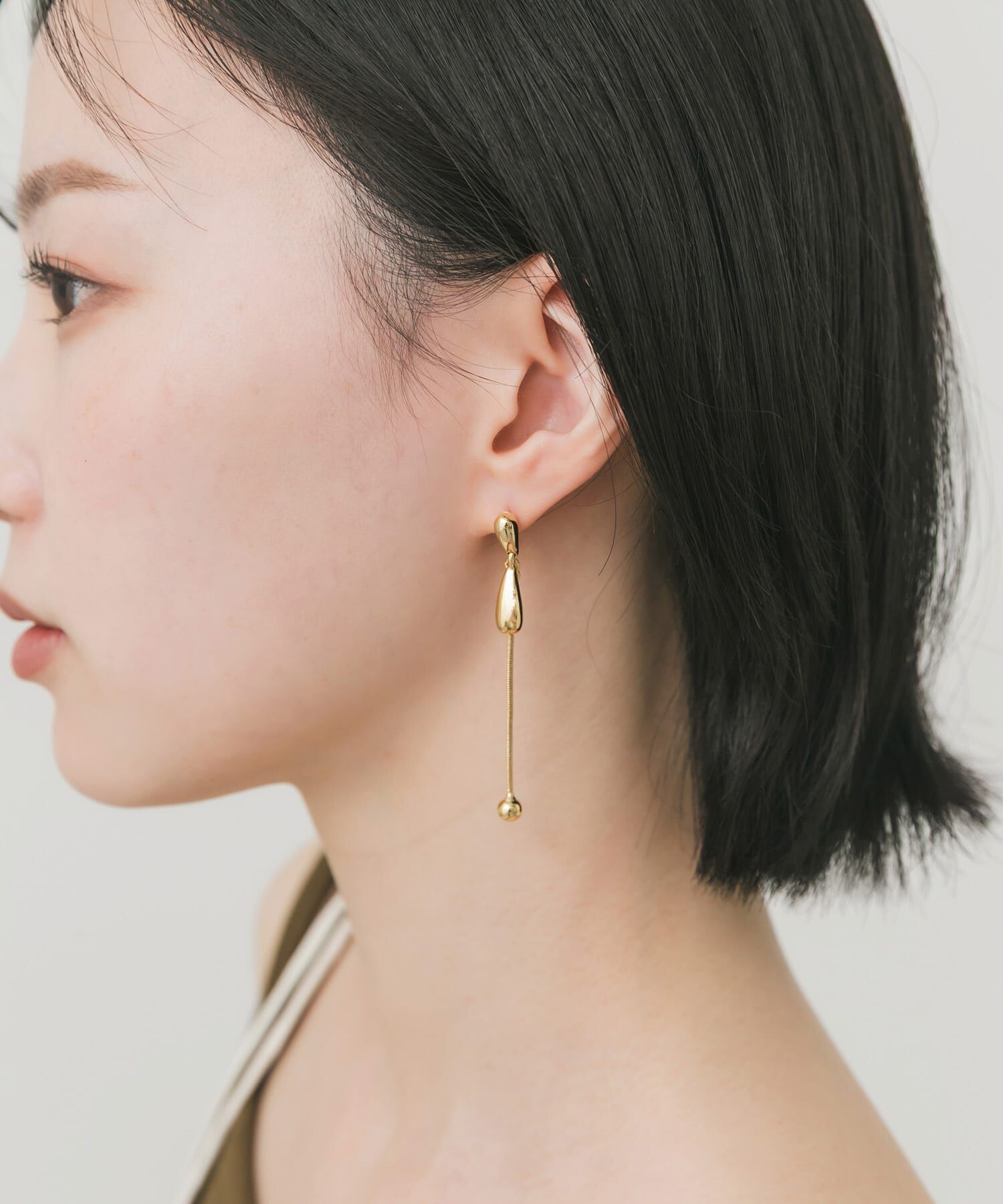 SMELLY「ドロップロングチェーンピアス」|ピアス|