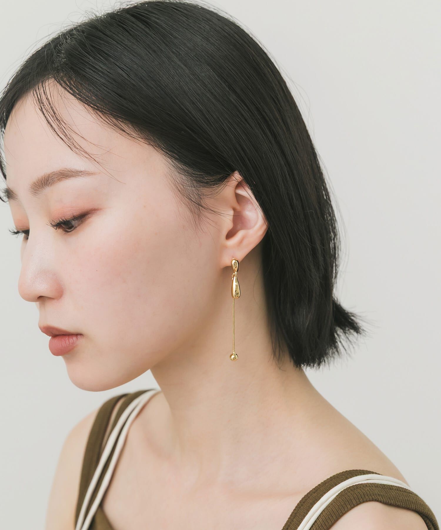 SMELLY「ドロップロングチェーンピアス」|ピアス|