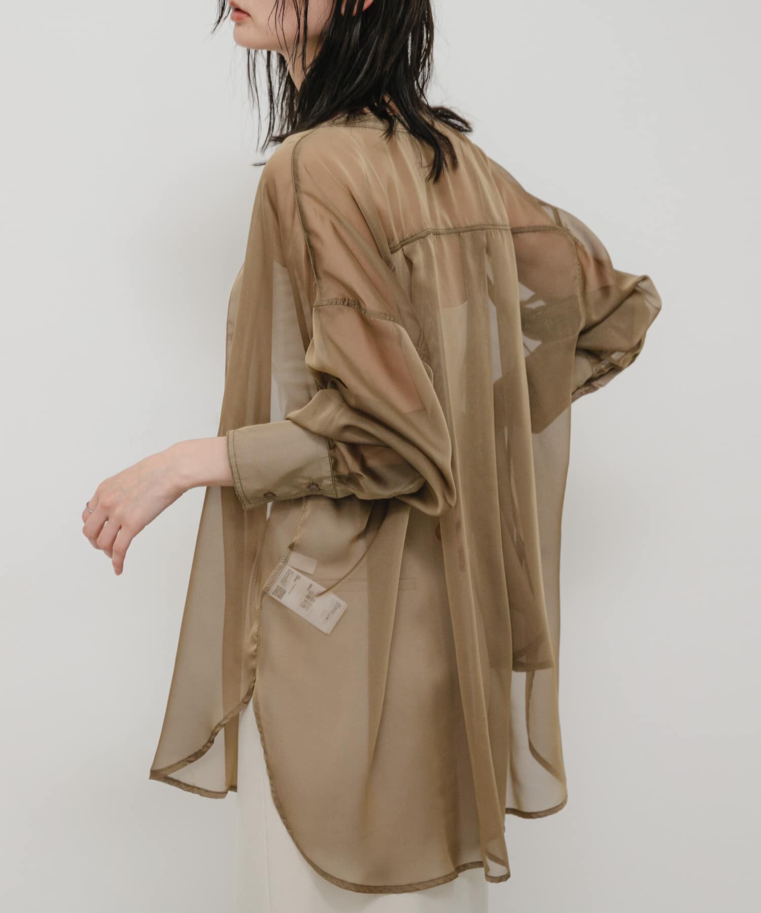 SENSE OF PLACE by URBAN RESEARCH「バンドカラーシャンブレーシアーシャツ」|シャツ・ブラウス|