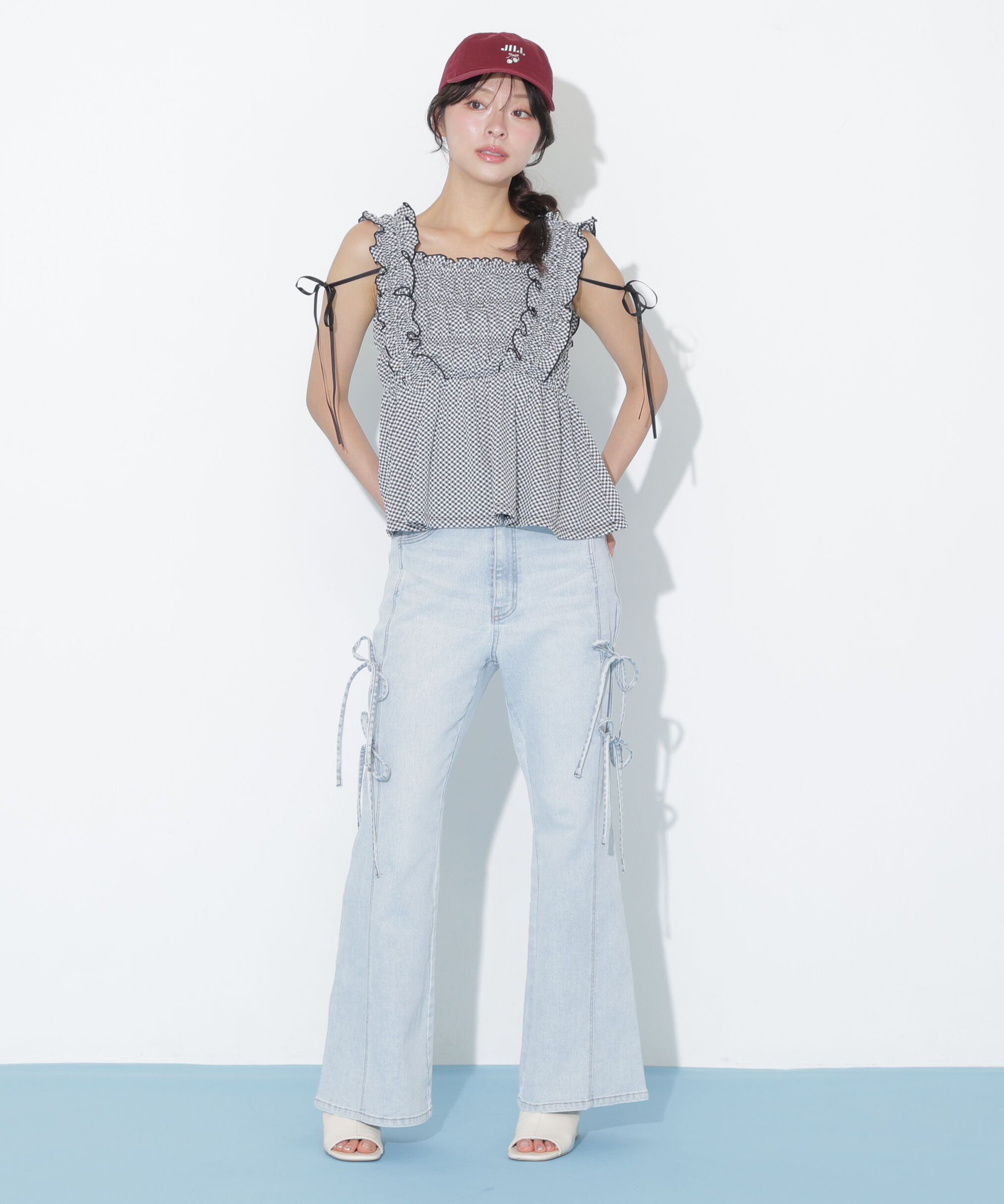  「フリルシュリンクトップス」|Tシャツ・カットソー|
