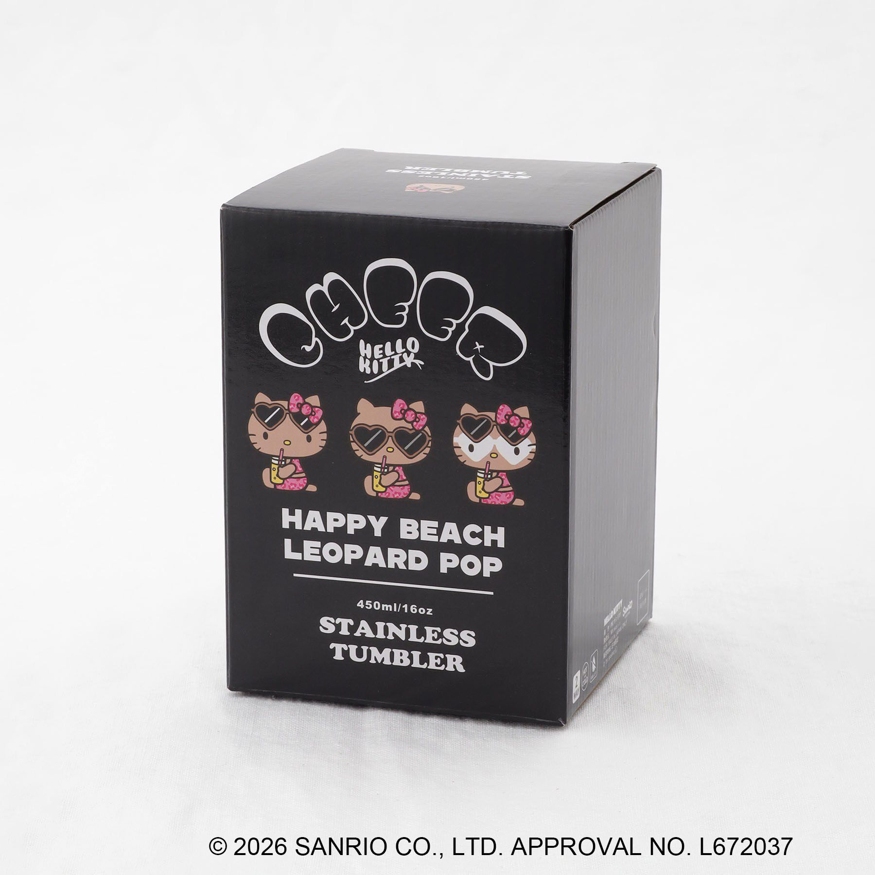 212 KITCHEN STORE「日焼けハローキティ ステンレスタンブラー LEOPARD BK」|その他|