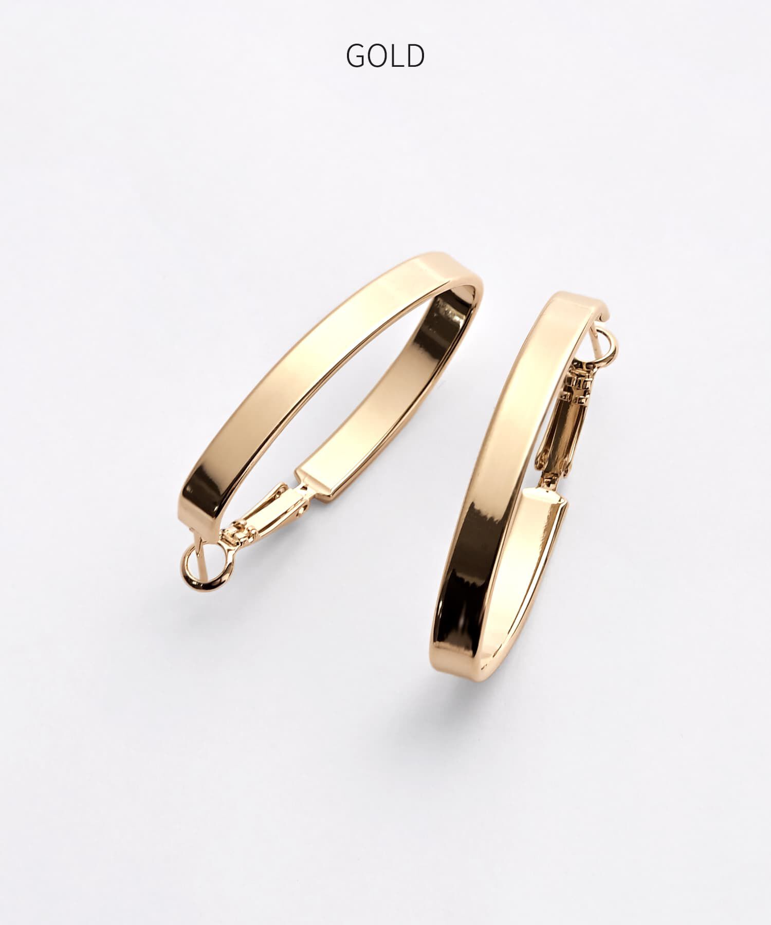 STYLE DELI「オーバル平打ちフープピアス」|ピアス|
