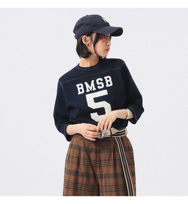 BEAMSBOY「テンジク フットボール 3/4 Tシャツ」|Tシャツ・カットソー|
