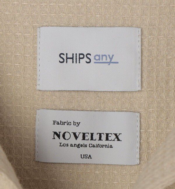 SHIPS any「SHIPS any:〈洗濯機可能〉NOVELTEX リネン/コットン ワッフル シャツ ジャケット◇」|シャツ・ブラウス|