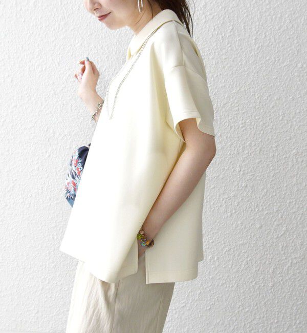 SHIPS any「《追加予約》SHIPS any:〈洗濯機可能〉バイカラー ショートスリーブ プルオーバー」|Tシャツ・カットソー|