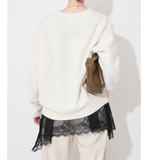 SLOBE IENA「《WEB限定/追加6》レースコンビカットソー」|Tシャツ・カットソー|