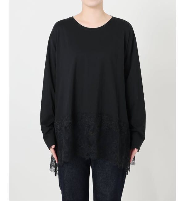 SLOBE IENA「《WEB限定/追加6》レースコンビカットソー」|Tシャツ・カットソー|
