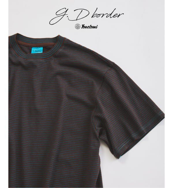 JOURNAL STANDARD relume「米富繊維 / Yonetomi 別注 ガーメントダイ ボーダー Tシャツ」|Tシャツ・カットソー|ブラウン