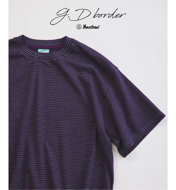 JOURNAL STANDARD relume「米富繊維 / Yonetomi 別注 ガーメントダイ ボーダー Tシャツ」|Tシャツ・カットソー|パープル