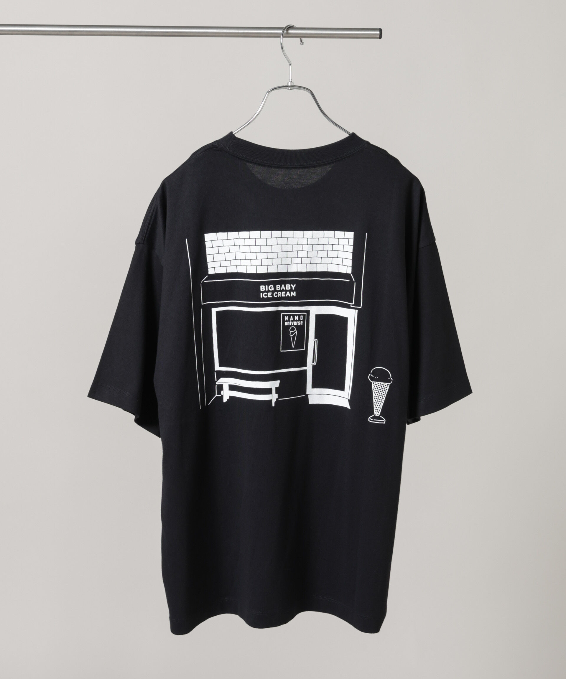 NANO universe「Anti Soaked(R)汗染み防止 BIG BABY ICE CREAM #2」|Tシャツ・カットソー|