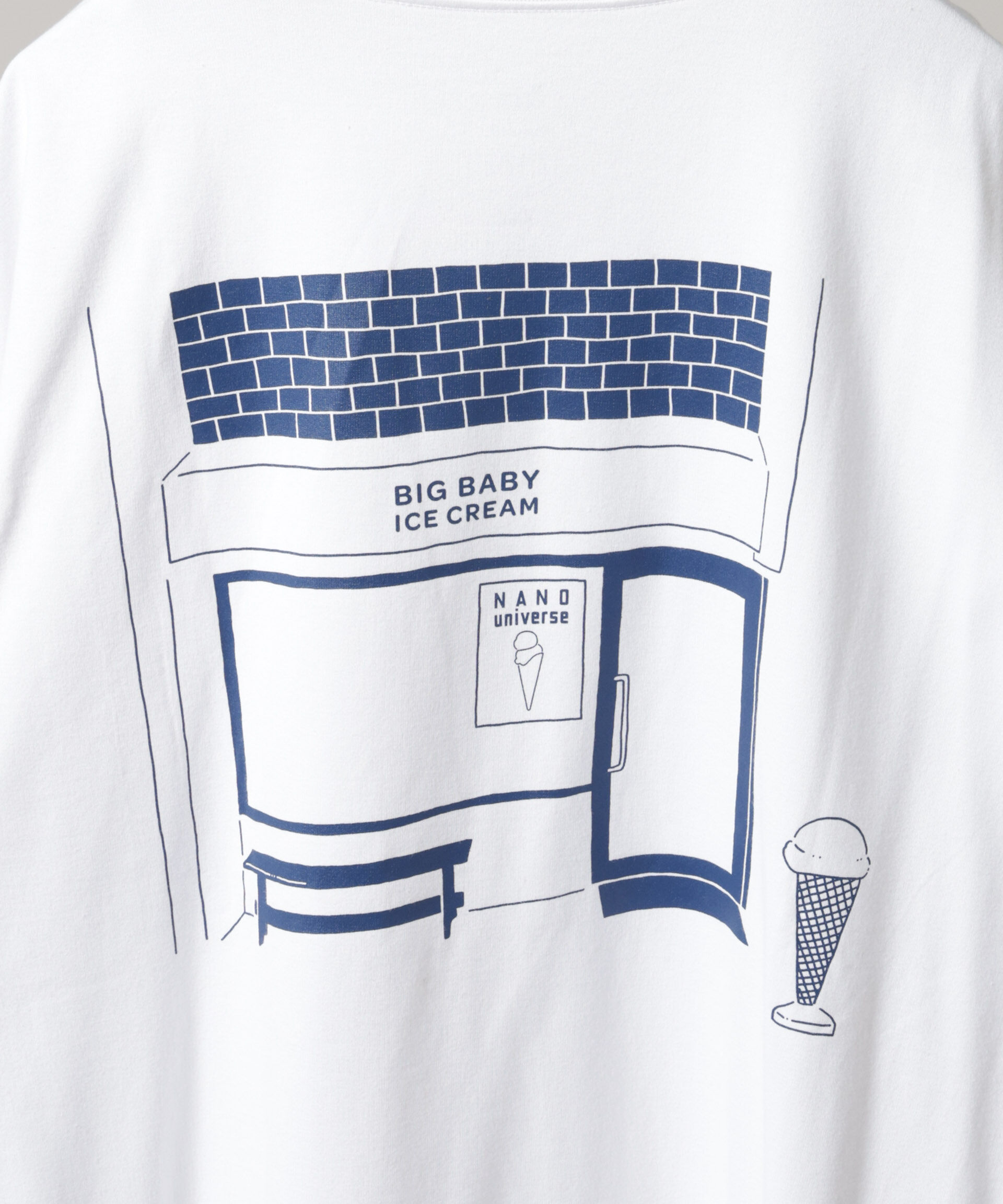 NANO universe「Anti Soaked(R)汗染み防止 BIG BABY ICE CREAM #2」|Tシャツ・カットソー|