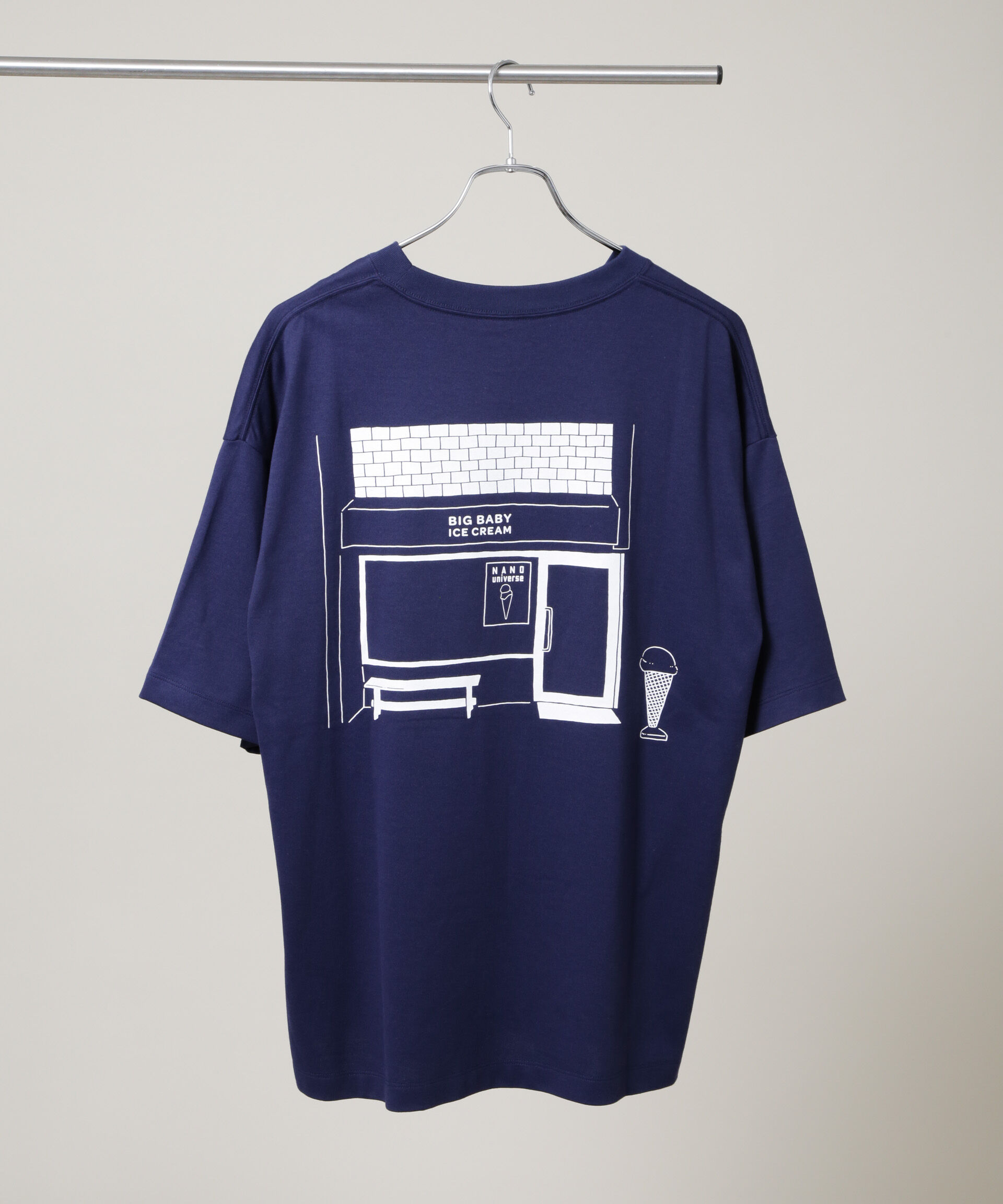 NANO universe「Anti Soaked(R)汗染み防止 BIG BABY ICE CREAM #2」|Tシャツ・カットソー|