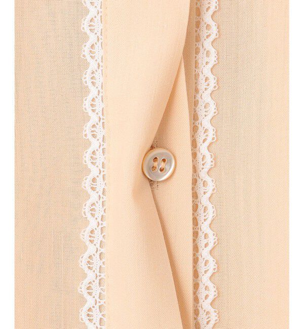 BEIGE,「【人気シリーズ】PAULINE / リネンヴィスコースレースブラウス」|シャツ・ブラウス|