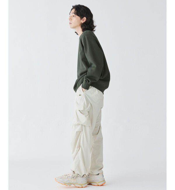 LACOSTE「ワントーンクルーネック 鹿の子ニット / 鹿の子スウェット」|スウェット・ジャージ|