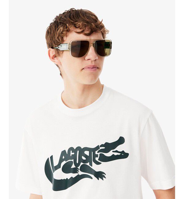 LACOSTE「ビッグワニグラフィックプリントTシャツ」|Tシャツ・カットソー|