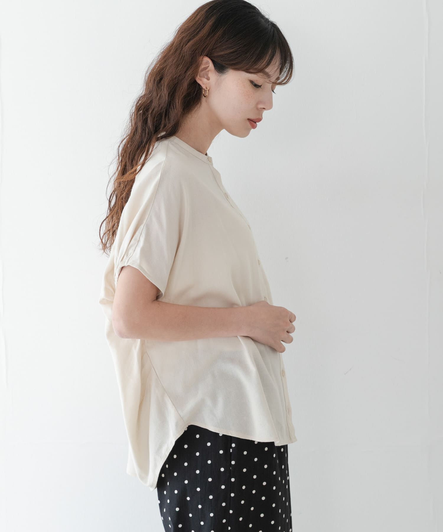 Sonny Label 「リネン混コクーンフレンチブラウス」|シャツ・ブラウス|