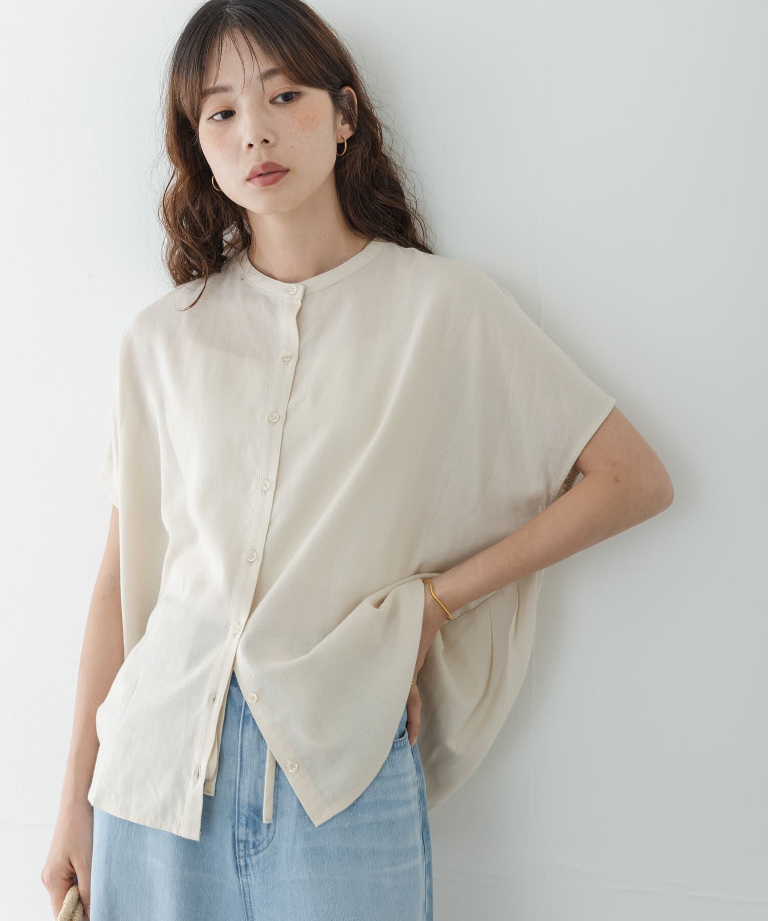 Sonny Label 「リネン混コクーンフレンチブラウス」|シャツ・ブラウス|