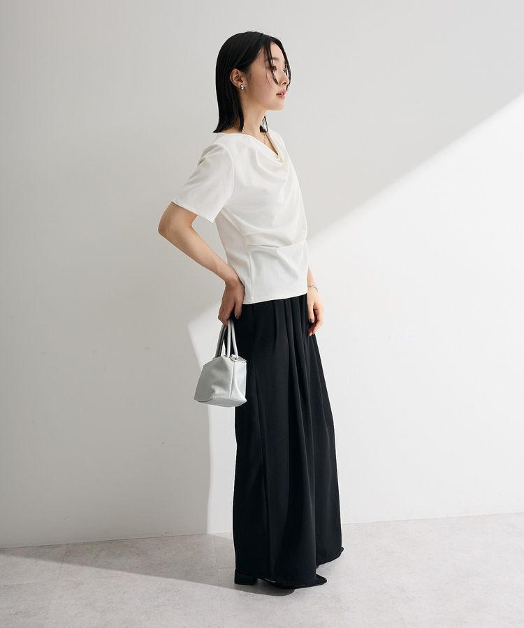 Green Parks「5分袖ドレーププルオーバー」|Tシャツ・カットソー|