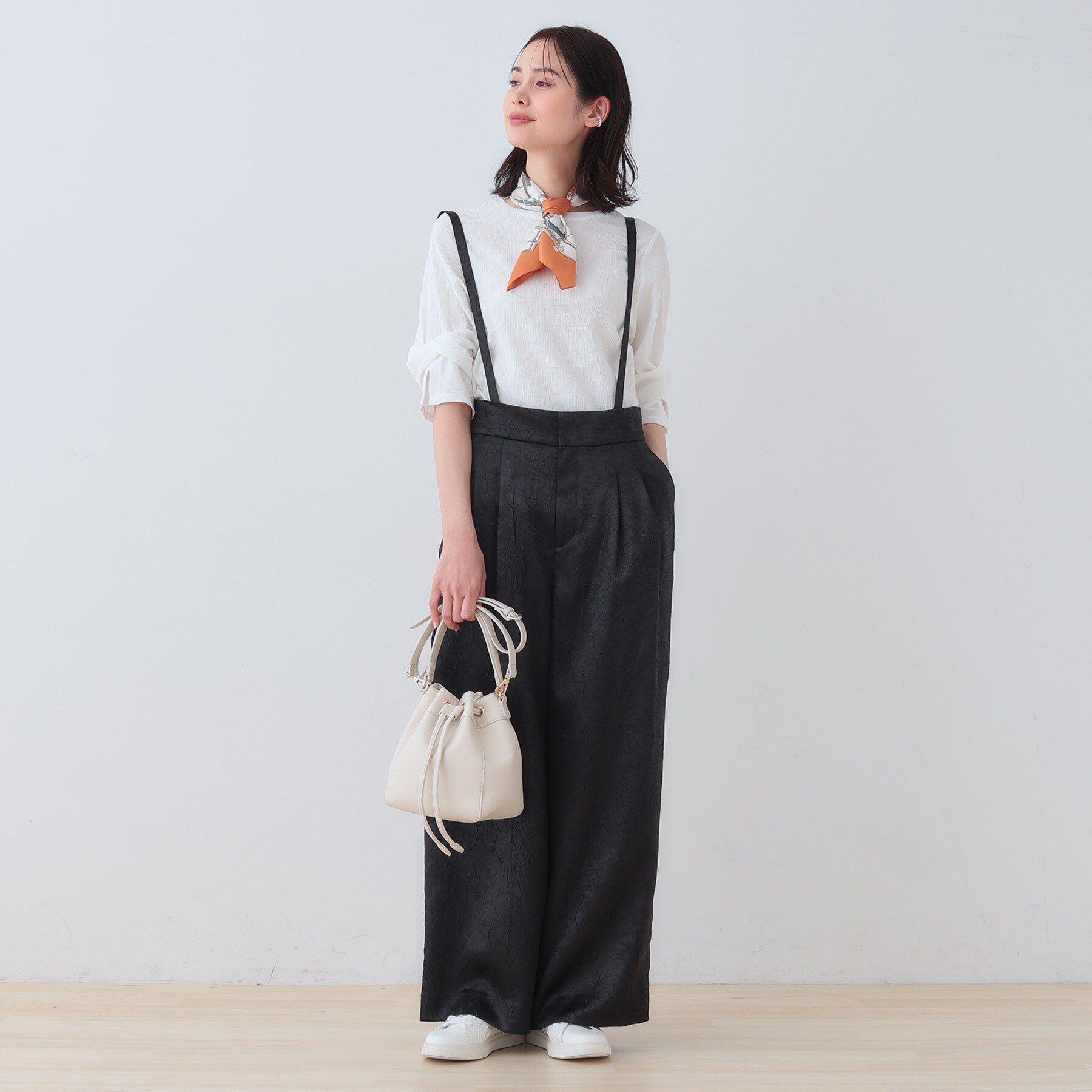 INDIVI「【洗える／吸水速乾／UVケア】ねじりデザイン袖カットソー」|Tシャツ・カットソー|