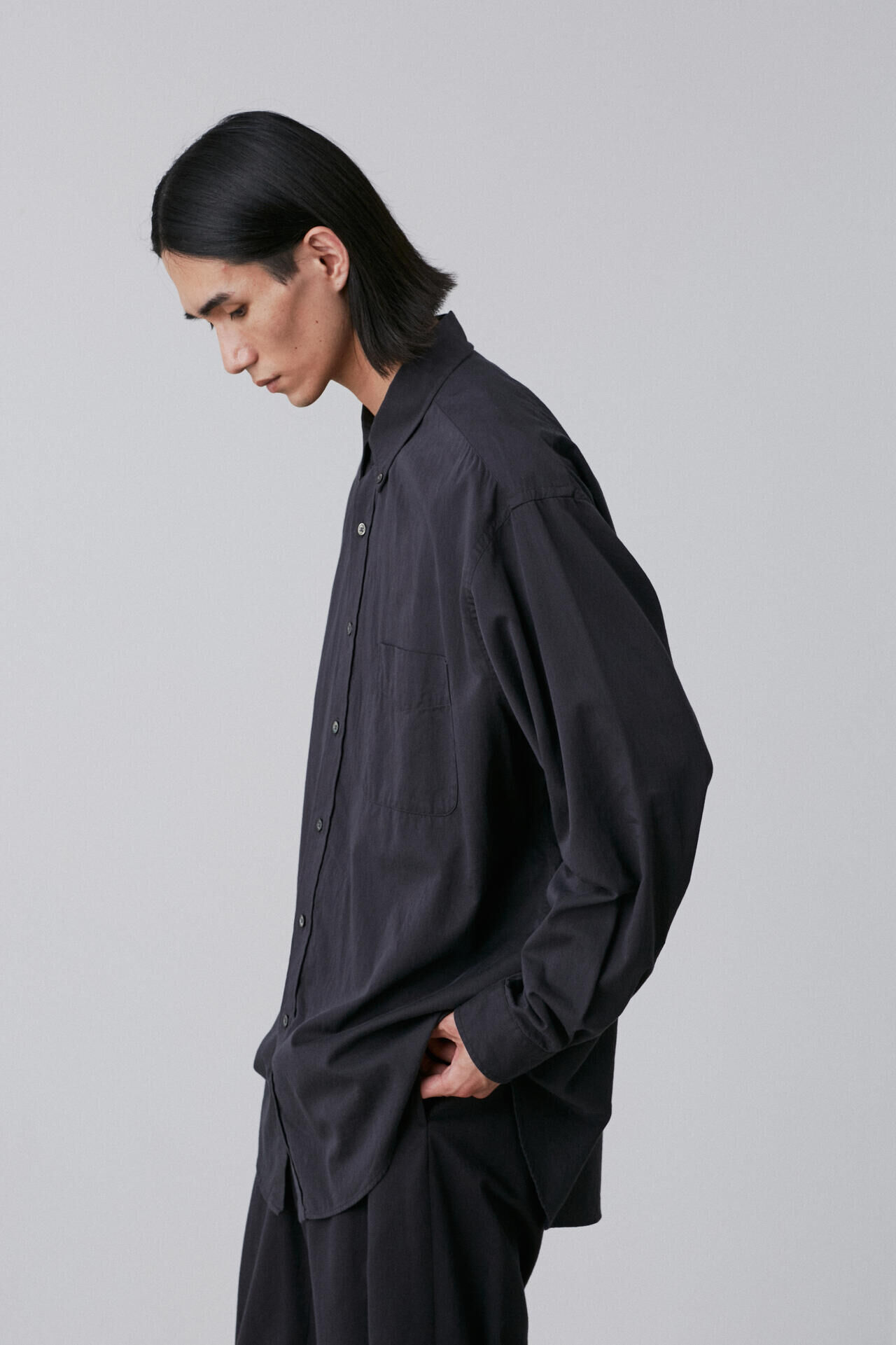 YLEVE 「Ｙ / ORGANIC COTTON WASHER SATIN SHIRT」|シャツ・ブラウス|