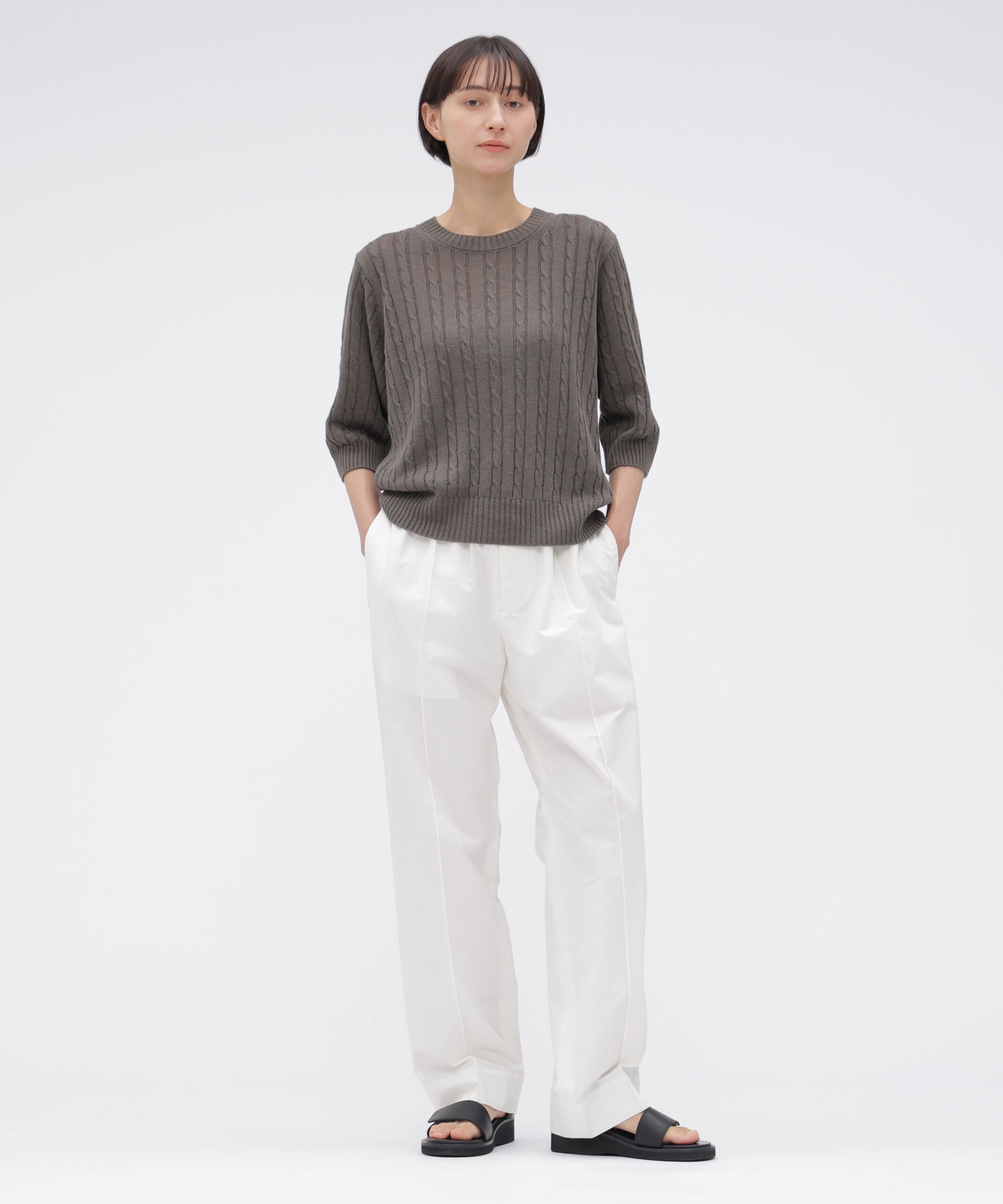  「CABLE KNIT LINEN KNITWEAR」|ニット・セーター|