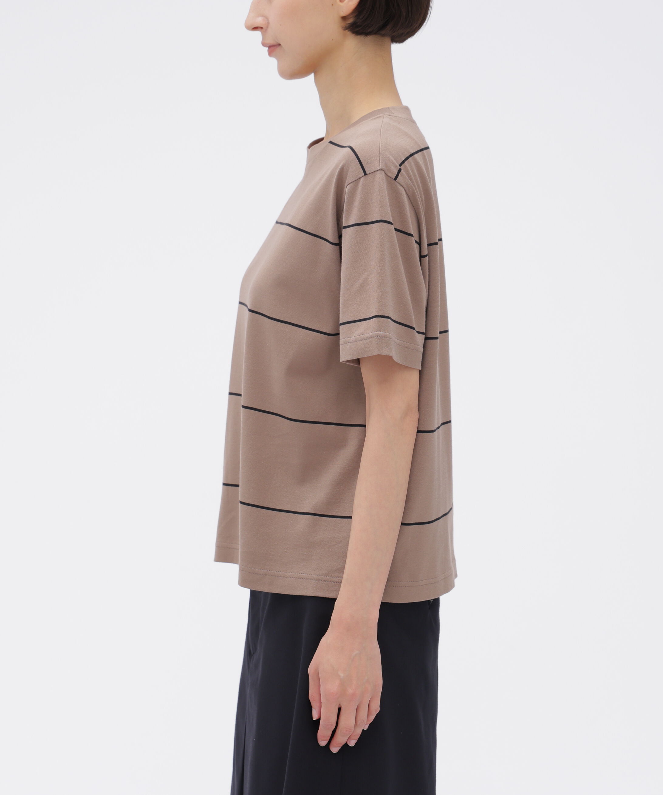  「FINE COTTON STRIPE JERSEY TOP」|Tシャツ・カットソー|