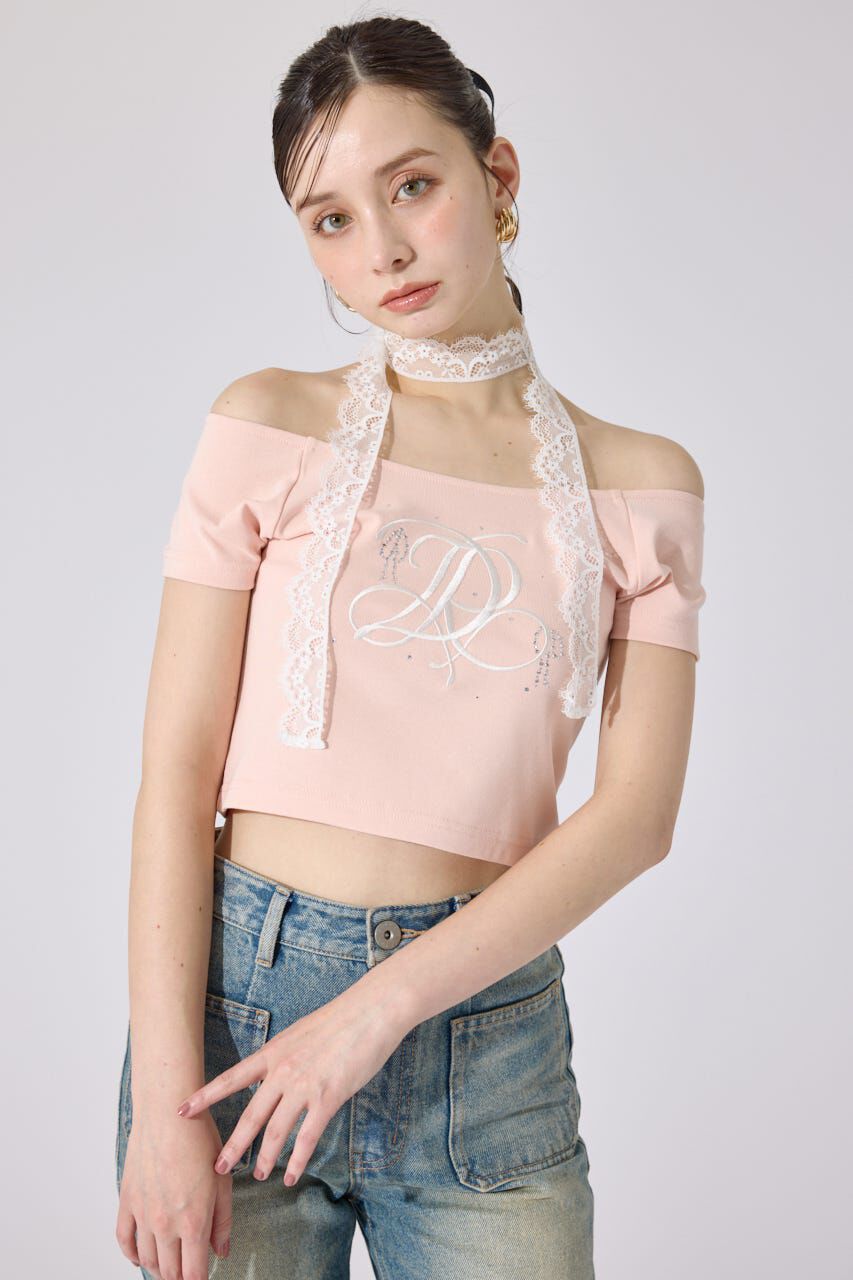 rienda「2WAYオフショルTシャツ」|Tシャツ・カットソー|L/PNK1