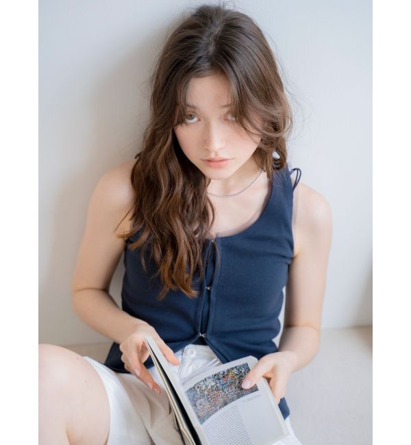 Ungrid「チュールコンビノースリデザイントップス」|Tシャツ・カットソー|