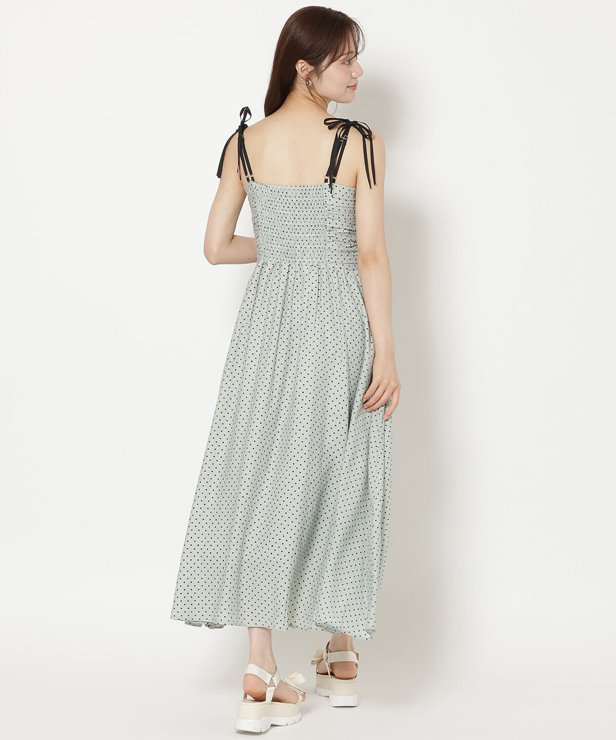 WILLSELECTION「リボンショルダーギャザーキャミワンピース」|ワンピース|