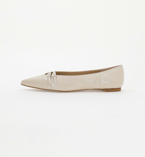 ODETTE E ODILE「ダブルベルトポインテッド フラット10&uarr;」|パンプス|BEIGE
