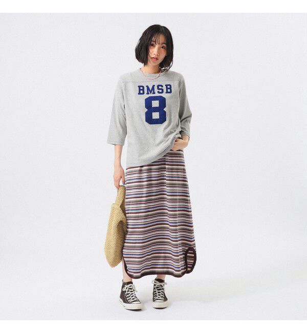 BEAMSBOY「テンジク フットボール 3/4 Tシャツ」|Tシャツ・カットソー|
