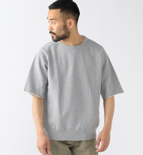 BEAMS「【別注】REMI RELIEF / Cut Off Short Sleeve Sweat Grey」|スウェット・ジャージ|