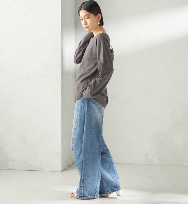 SHIPS for women「〈洗濯機可能〉オーガニックコットン ロング スリーブ TEE」|Tシャツ・カットソー|