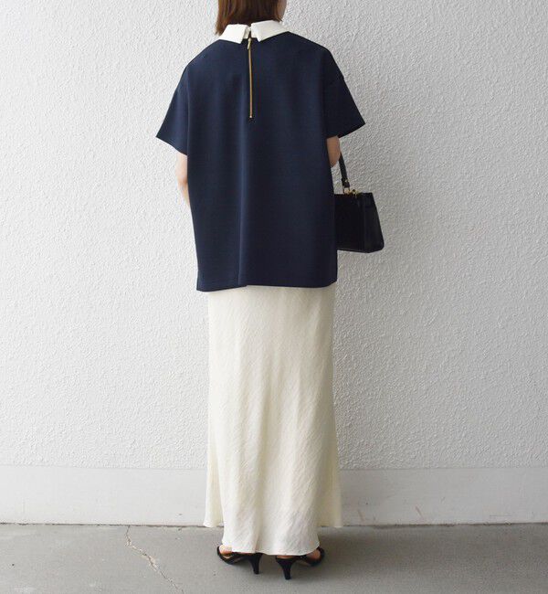 SHIPS any「《追加予約》SHIPS any:〈洗濯機可能〉バイカラー ショートスリーブ プルオーバー」|Tシャツ・カットソー|