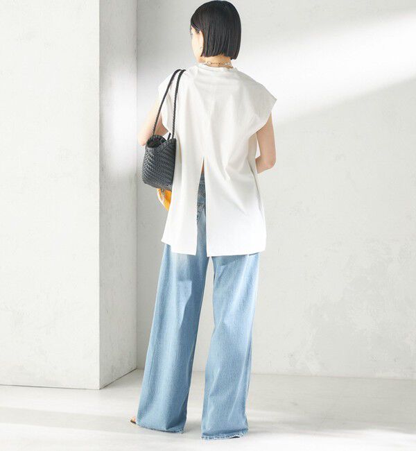 SHIPS for women「【SHIPS別注】TAION: 〈UVカット/接触冷感/吸水速乾〉バック スリット TEE」|Tシャツ・カットソー|
