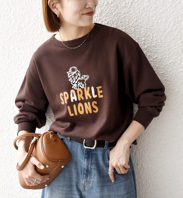 SHIPS any「《予約》【SHIPS any別注】THE KNiTS:〈洗濯機可能〉ロゴ プリント スウェット 26AW」|スウェット・ジャージ|ブラウン