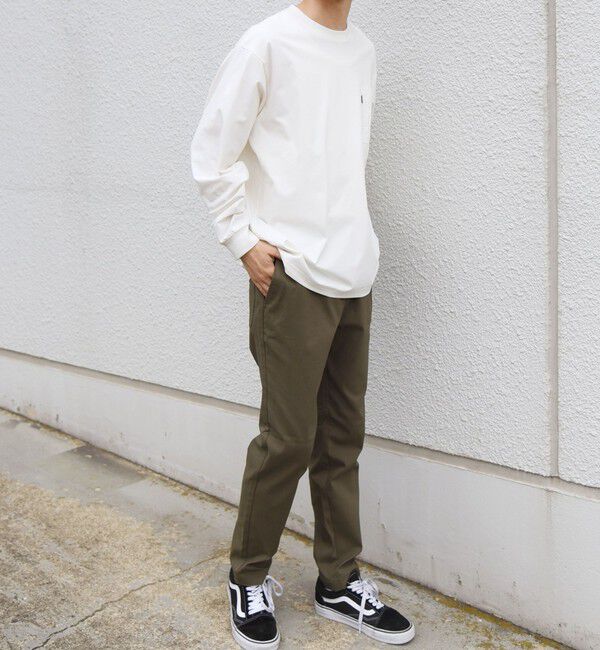 SHIPS any「【WEB限定】SHIPS any:〈撥水加工〉リラックス ナイロンポケット クルーネック Tシャツ(ロンT)◆」|Tシャツ・カットソー|