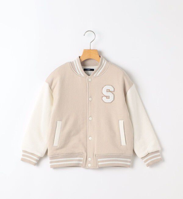 SHIPS KIDS「SHIPS KIDS:100～130cm /スタジアム ジャケット」|ブルゾン・スタジャン|ベージュ
