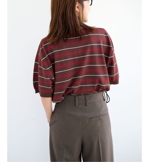 OUTDOOR PRODUCTS Usual Things「ポロカラーマルチボーダーニット」|ポロシャツ|