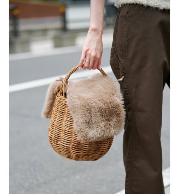 SLOBE IENA「《予約》BAGMATI/バグマティ SLOBE別注 ファーカゴバッグ」|かごバッグ|