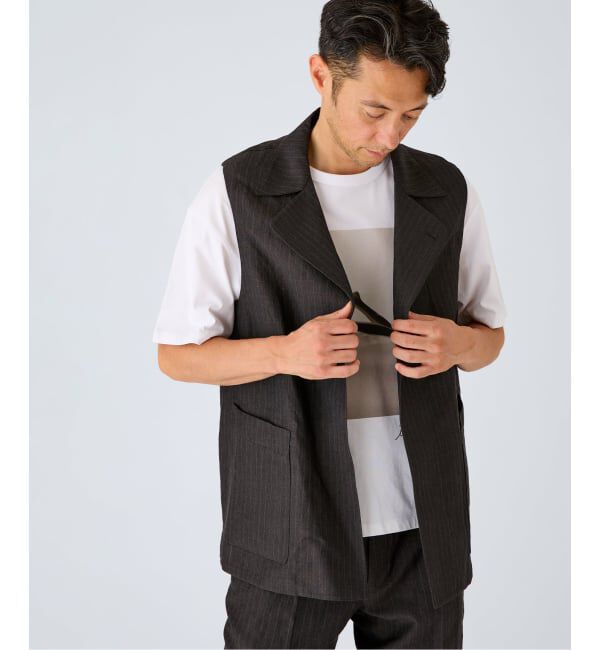 EDIFICE「WOOL TAILORED ベスト（ウールリネン）」|ダウンベスト・ベスト|