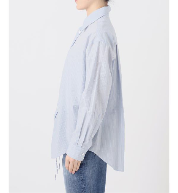 Glyph「《一部店舗+WEB限定》Glyph Stripe Gathered String Shirt」|シャツ・ブラウス|