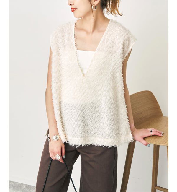 Spick and Span「《追加》フェザーライクベスト」|シャツ・ブラウス|