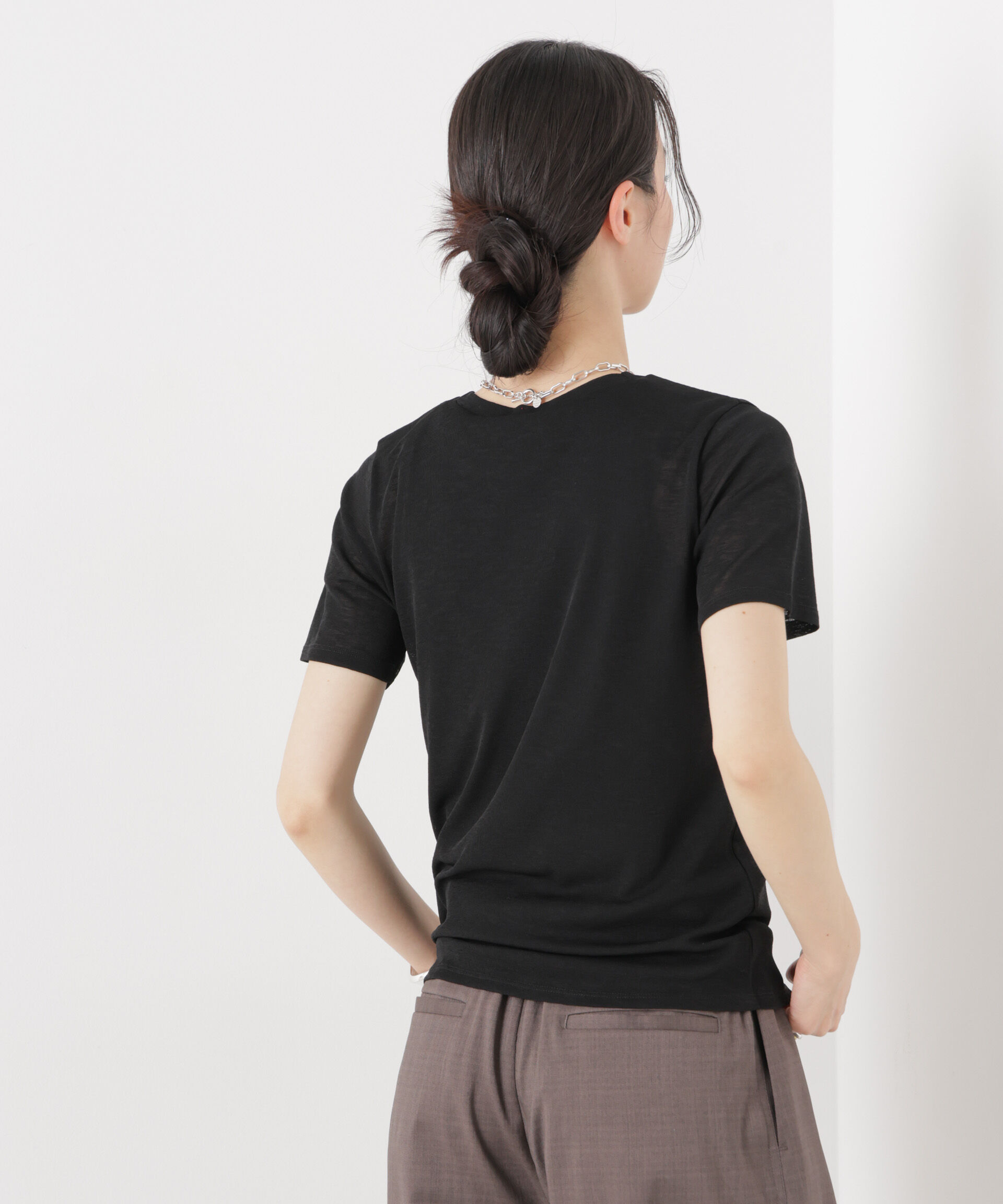 NANO universe「スラブシアー半袖Tシャツ」|Tシャツ・カットソー|