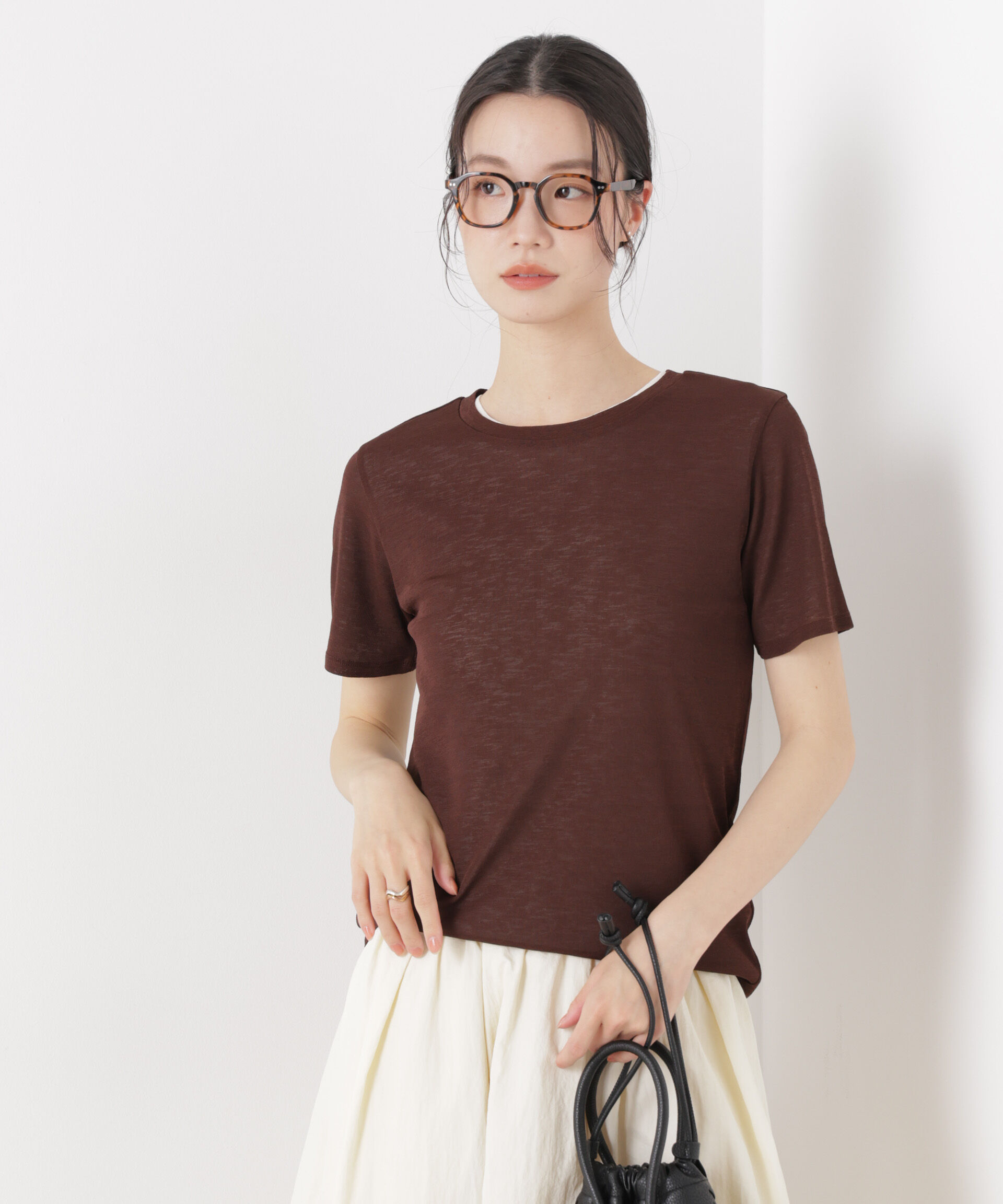 NANO universe「スラブシアー半袖Tシャツ」|Tシャツ・カットソー|