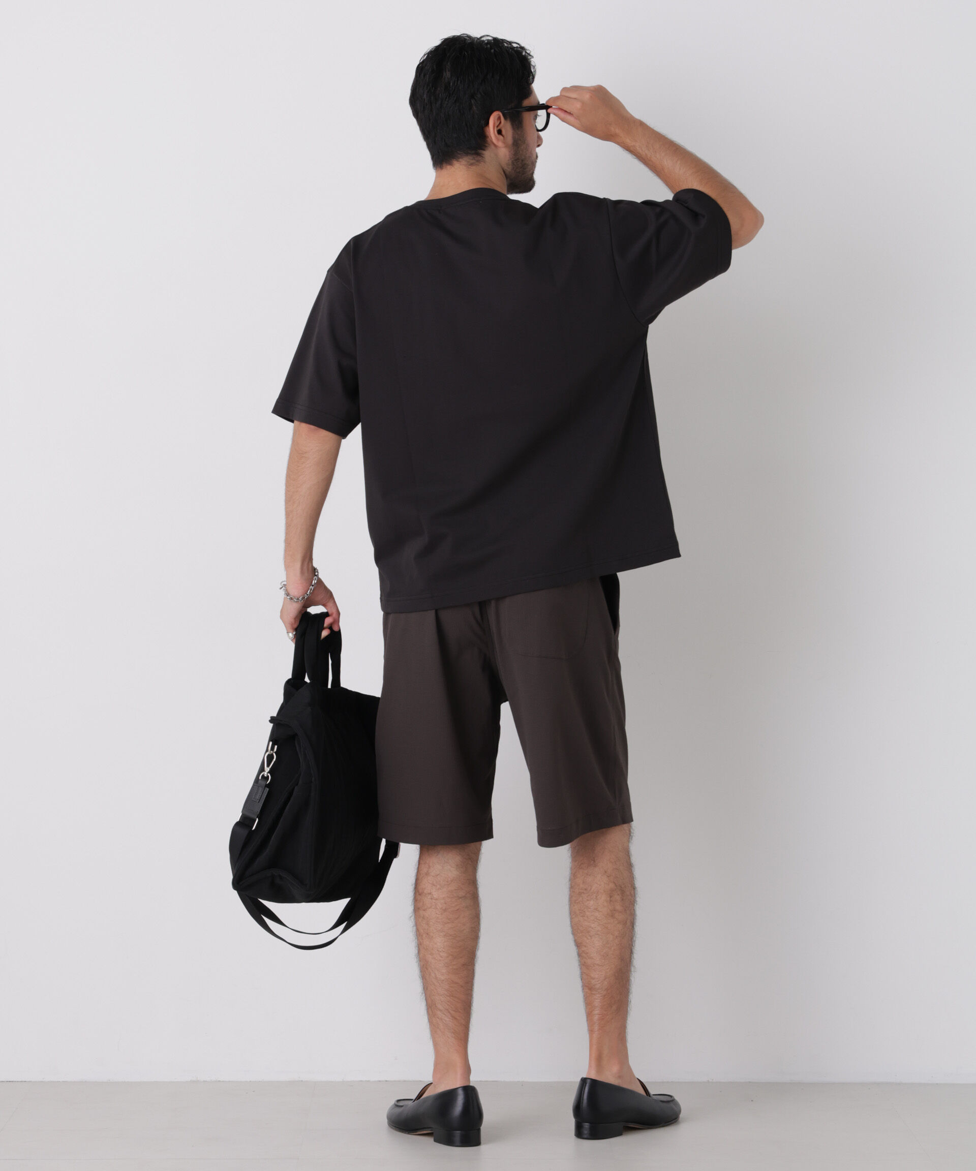 NANO universe「WEB限定/USAコットン&times;COOLMAX(R)ワイドTシャツ 半袖」|Tシャツ・カットソー|