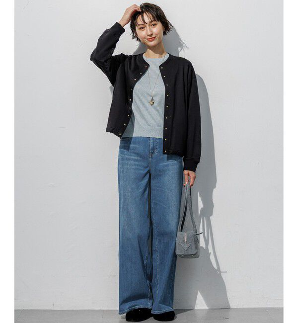 23区「オータムメタリック パフスリーブ ニット Tシャツ」|ニット・セーター|