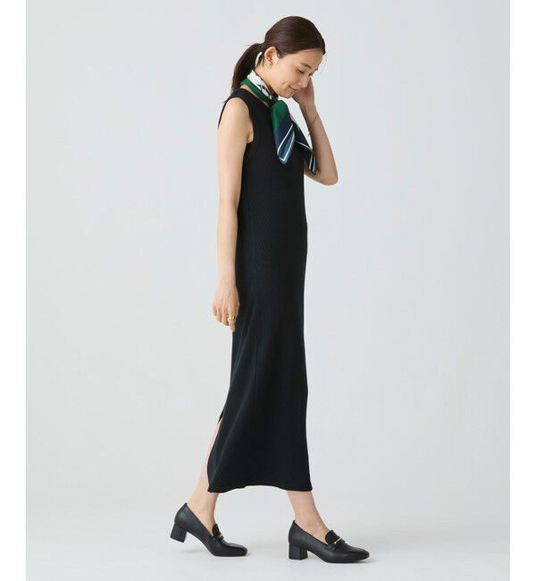 LACOSTE「ノースリーブ ロングリブニットドレス / リブニットワンピース」|ワンピース|