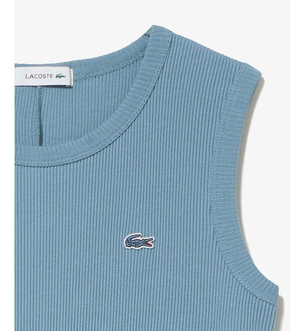LACOSTE「ノースリーブ ロングリブニットドレス / リブニットワンピース」|ワンピース|